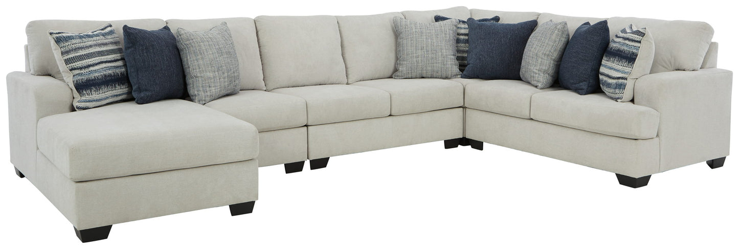 Lowder - Stone - Left Arm Facing Corner Chaise 5 Pc Sectional