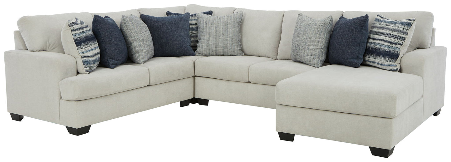 Lowder - Stone - Right Arm Facing Corner Chaise 4 Pc Sectional