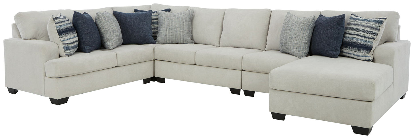 Lowder - Stone - Right Arm Facing Corner Chaise 5 Pc Sectional