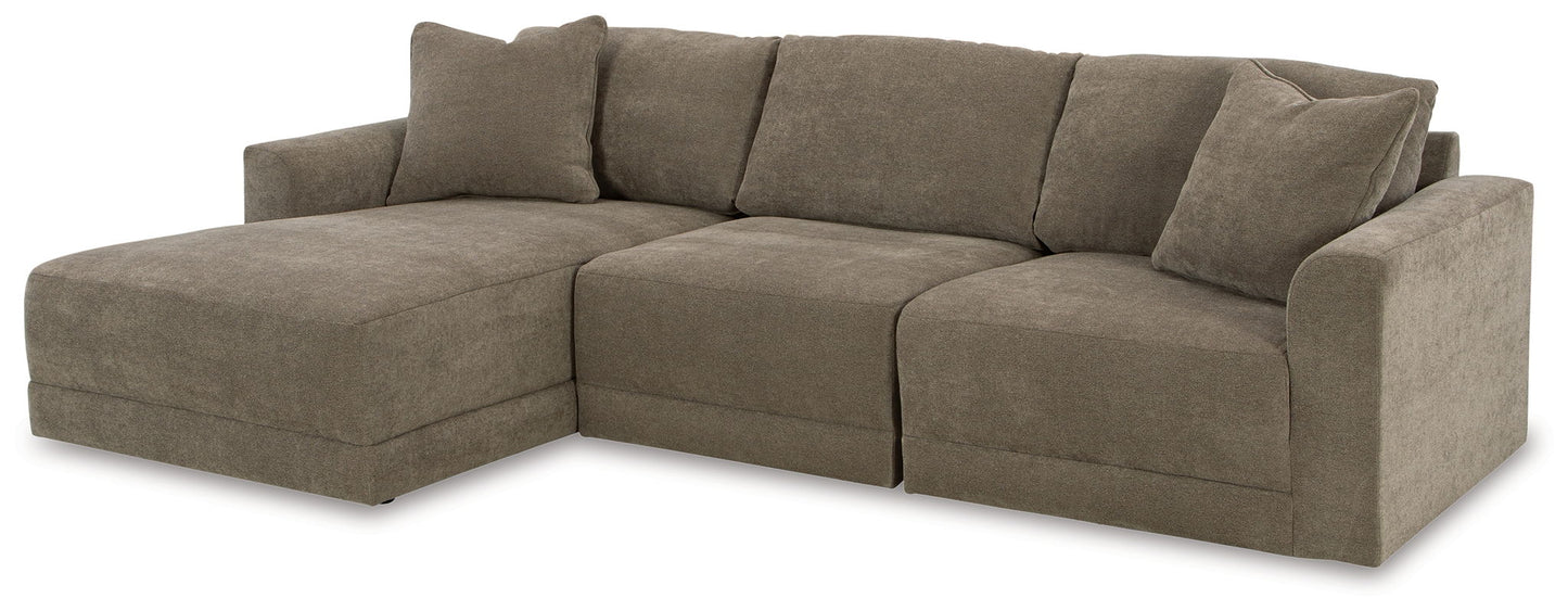 Raeanna - Storm - Left Arm Facing Corner Chaise 3 Pc Sectional