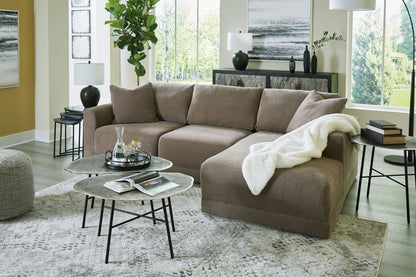 Raeanna - Storm - Right Arm Facing Corner Chaise 3 Pc Sectional