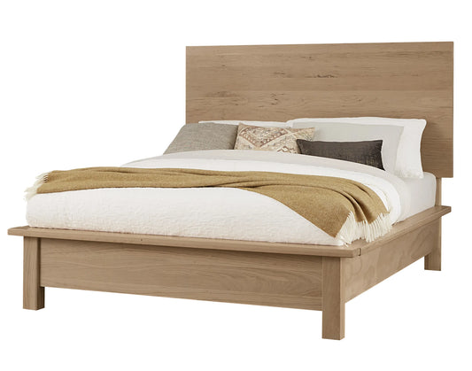 Crafted Cherry - Ben's King Plank Bed With Terrace Footboard - Bleached Cherry