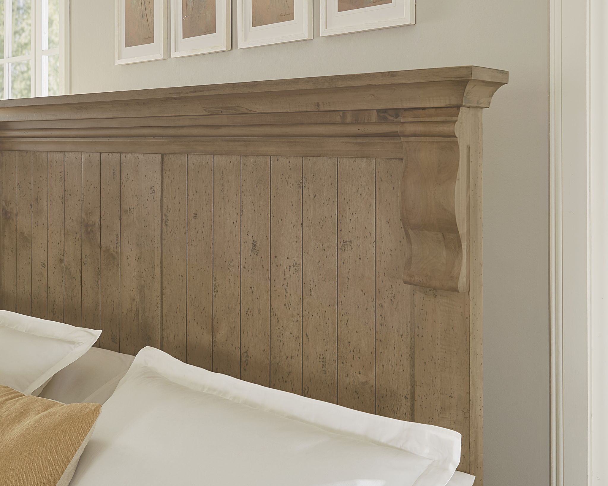 Carlisle - King Corbel Bed With Corbel Footboard - Warm Natural ...