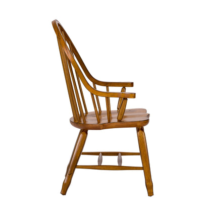 Treasures - Bow Back Arm Chair - Light Brown