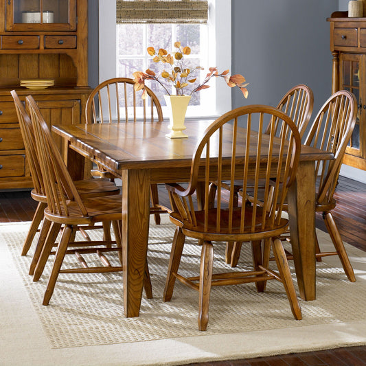 Treasures - 7 Piece Dining Room Set - Light Brown