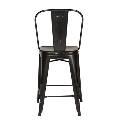 Vintage Series - Bow Back Counter Chair - Black