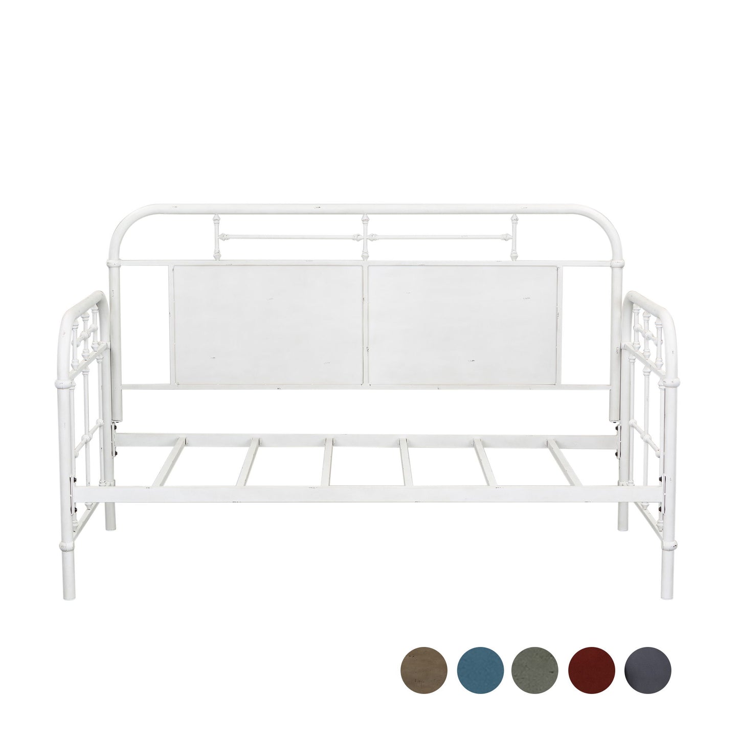 Vintage Series - Twin Metal Day Bed - Antique White
