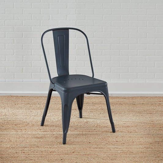 Vintage Series - Bow Back Side Chair - Navy