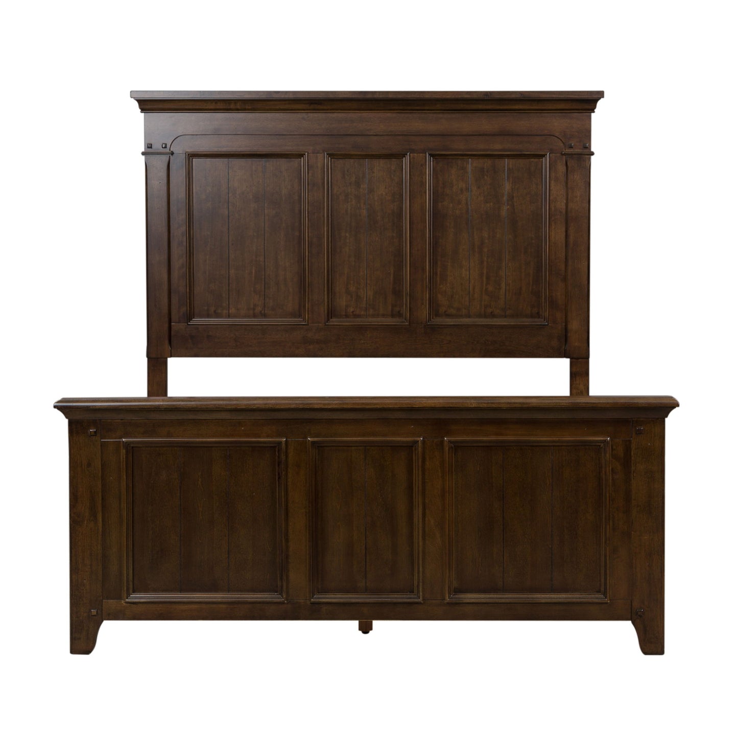 Saddlebrook - Queen Panel Bed - Dark Brown