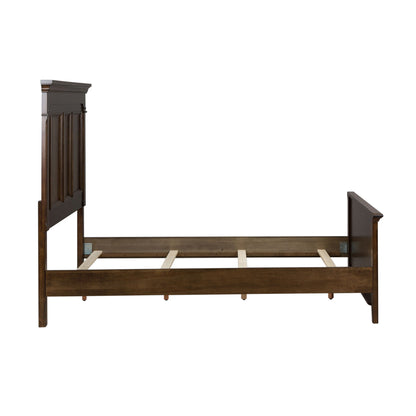 Saddlebrook - Queen Panel Bed - Dark Brown