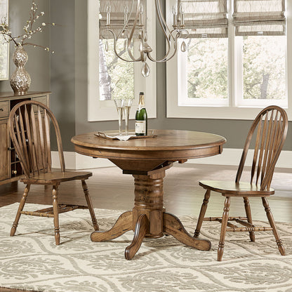 Carolina Crossing - Pedestal Table - Dark Brown