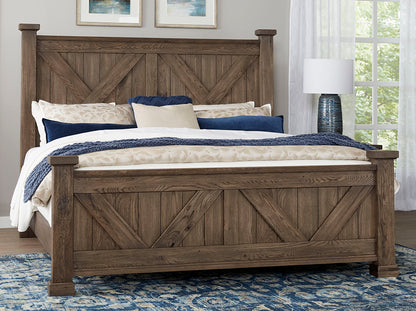 Yosemite - Queen X Bed With X Footboard - Dark Brown