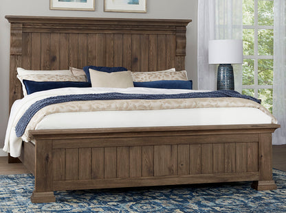 Yosemite - California King Corbel Bed With Corbel Footboard - Dark Brown