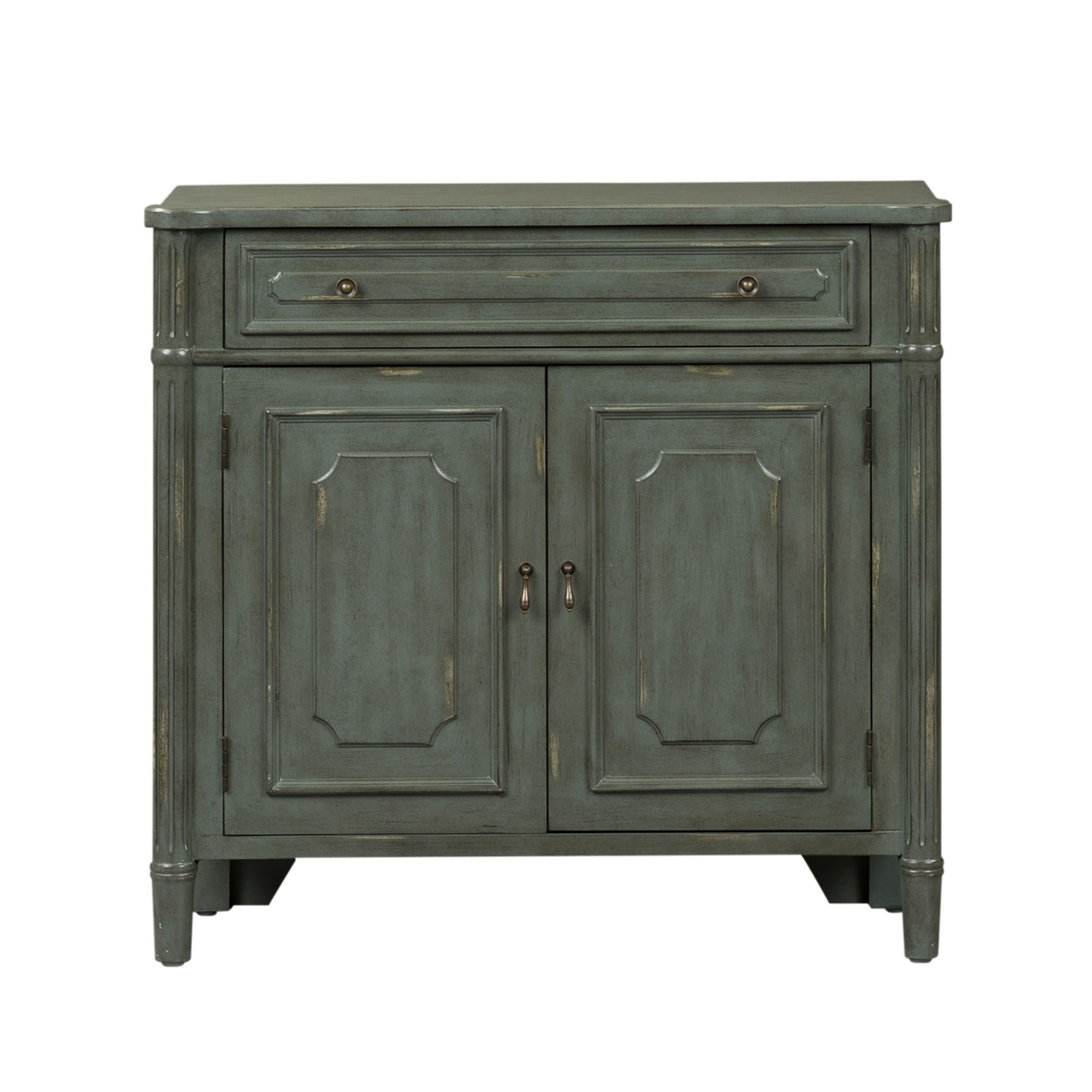 Gray accent cabinet with doors online