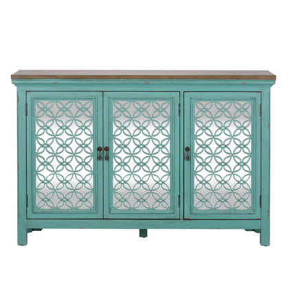 Kensington - 3 Door Accent Cabinet - Blue