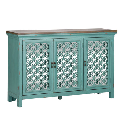 Kensington - 3 Door Accent Cabinet - Blue