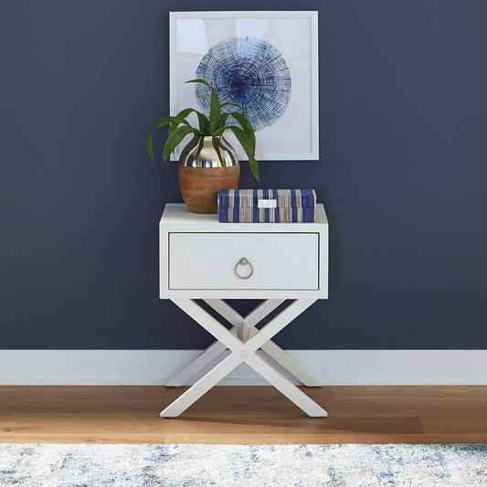 East End - 1 Drawer Accent Table - White