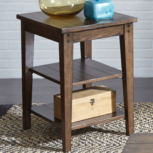 Lake House - Tiered Table - Rustic Brown