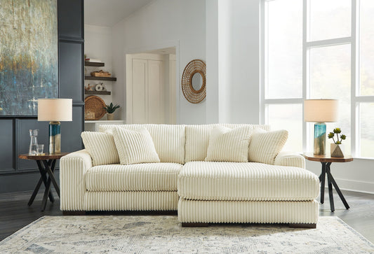 Lindyn - Ivory - Right Arm Facing Corner Chaise 2 Pc Sectional