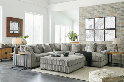 Lindyn - Fog - Right Arm Facing Corner Chaise 5 Pc Sectional