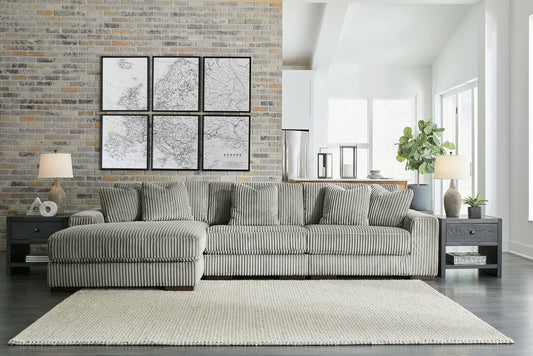 Lindyn - Fog - 3-Piece Sectional With Laf Corner Chaise
