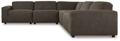 Allena - Gunmetal - Corner Chairs 5 Pc Sectional