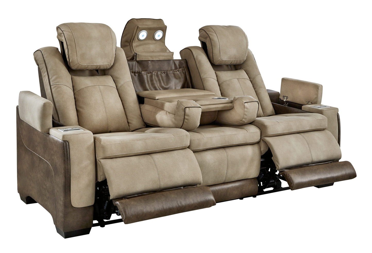 Next-gen - Sand - Pwr Rec Sofa With Adj Headrest