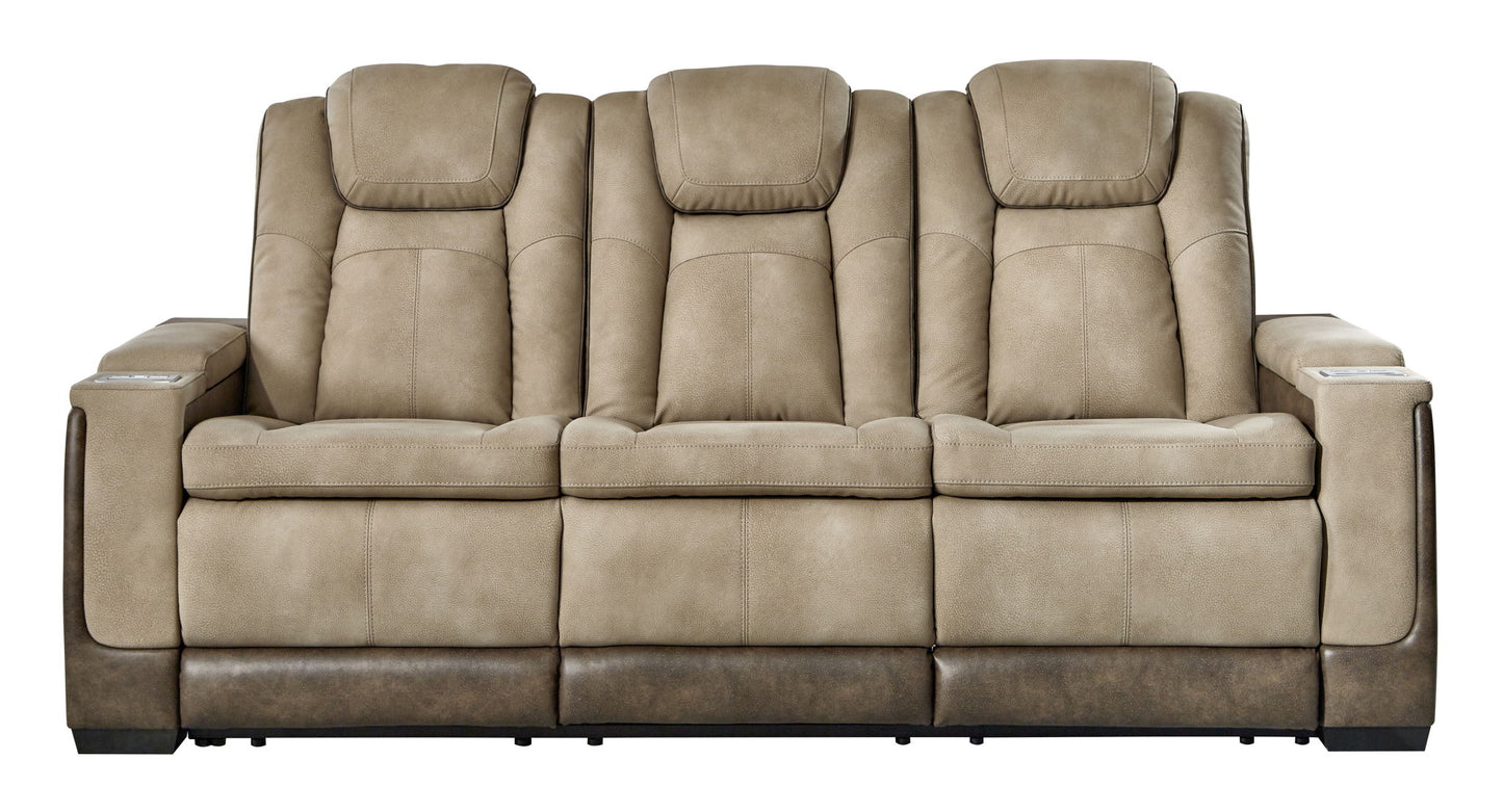 Next-gen - Sand - Pwr Rec Sofa With Adj Headrest