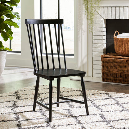 Capeside Cottage - Spindle Back Side Chair - Black (Rta)