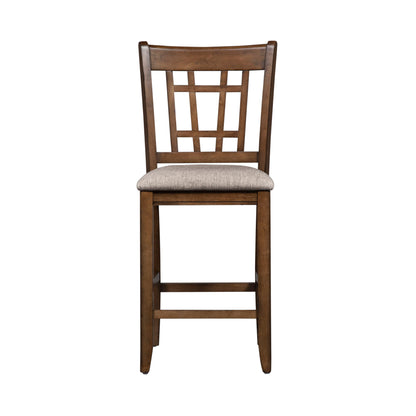Santa Rosa - 24" Lattice Back Counter Chair - Light Brown