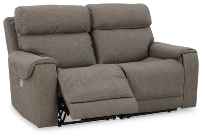 Starbot - Fossil - Power Reclining Loveseat 2 Pc Sectional