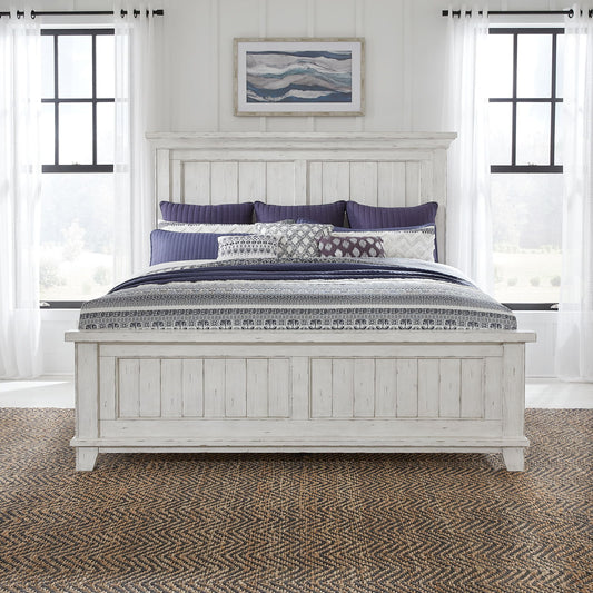 River Place - Queen Panel Bed - White