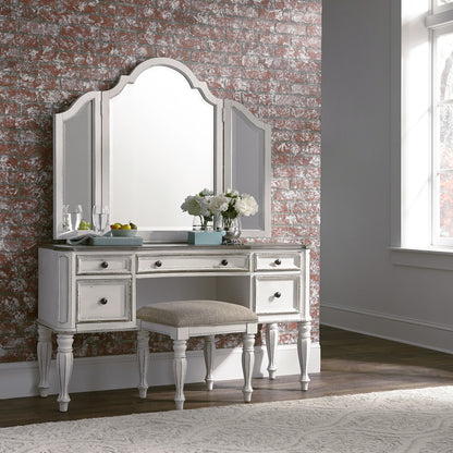 Magnolia Manor - 3 Piece Vanity Set - White