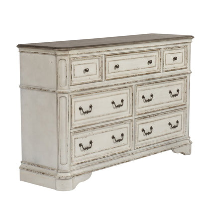 Magnolia Manor - 7 Drawer Dresser - White