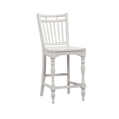 Magnolia Manor - 5 Piece Gathering Table Set - White - Spindle Back Chairs