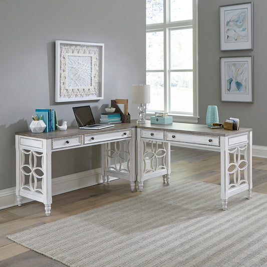 Magnolia Manor - L Shaped Desk Set - White