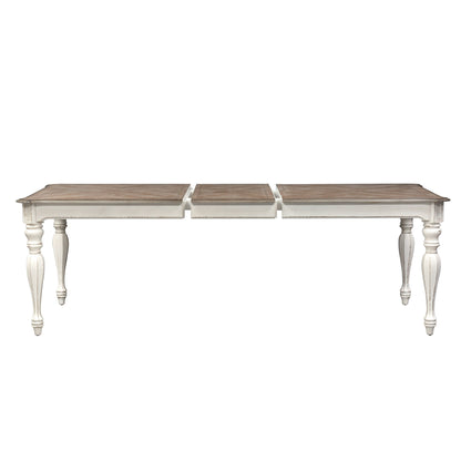 Magnolia Manor - Rectangular Leg Table - White - 108" Lengh