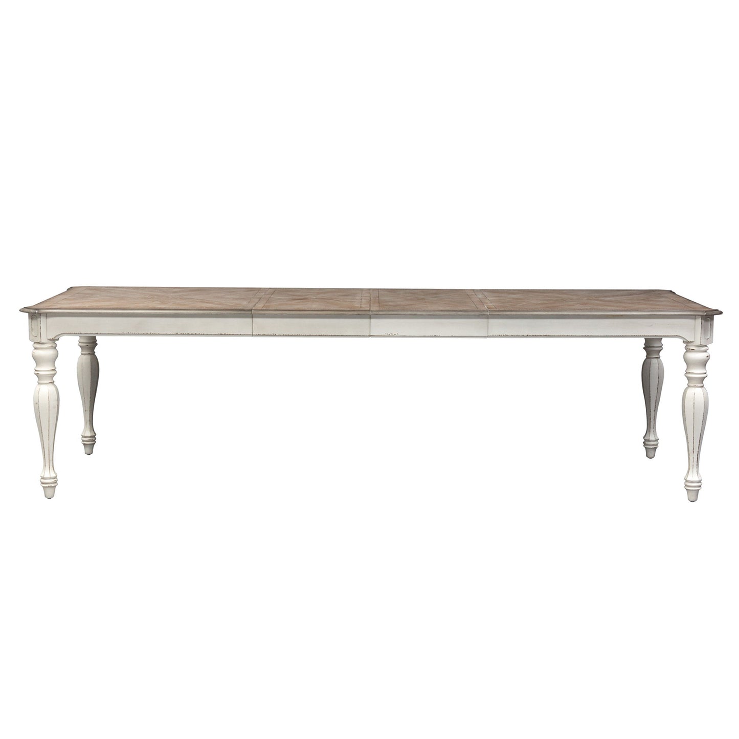 Magnolia Manor - Rectangular Leg Table - White - 108" Lengh