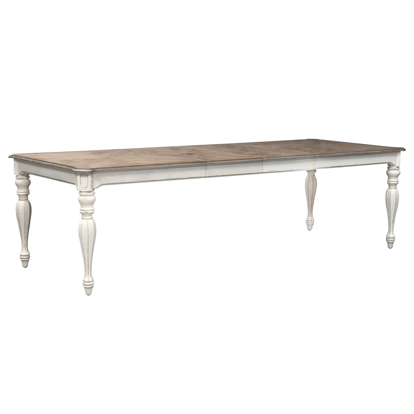 Magnolia Manor - Rectangular Leg Table - White - 108" Lengh