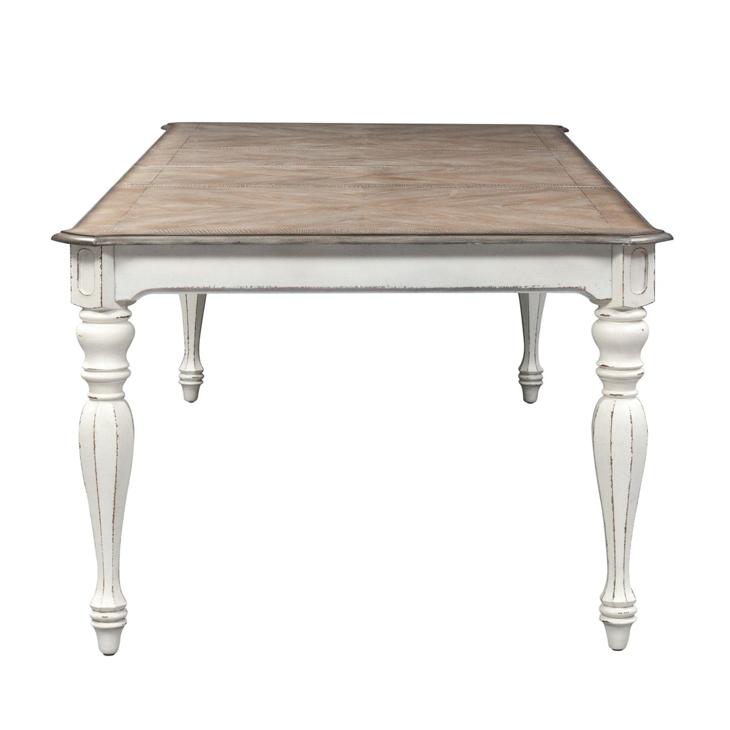 Magnolia Manor - Rectangular Leg Table - White - 108" Lengh