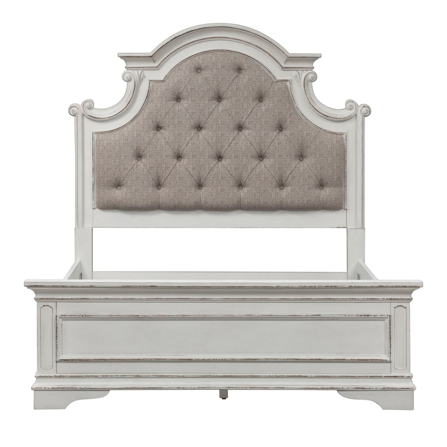 Magnolia Manor - Full Upholstered Bed - White
