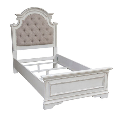 Magnolia Manor - Twin Upholstered Bed - White
