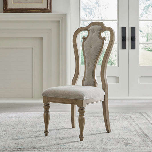Magnolia Manor - Splat Back Upholstered Side Chair (RTA) - Light Brown