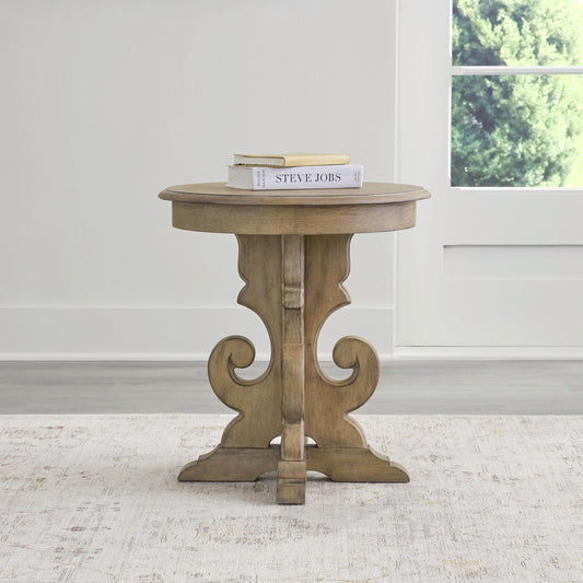 Magnolia Manor - Round End Table - Light Brown