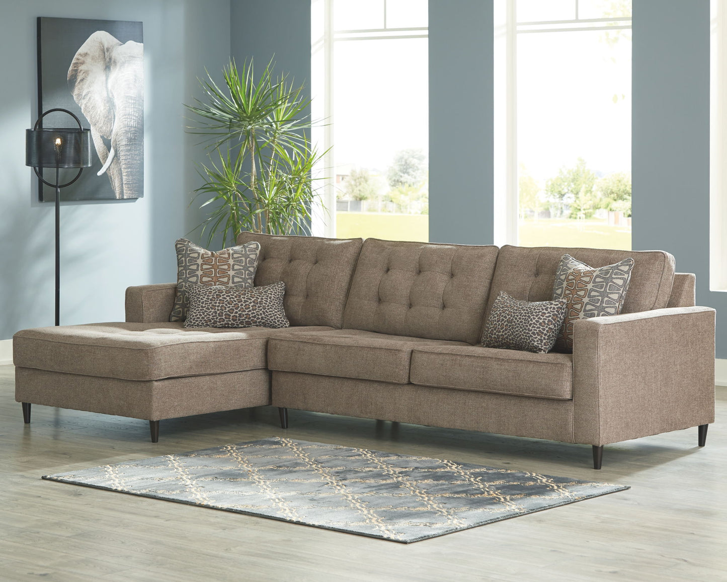 Flintshire - Auburn - Left Arm Facing Corner Chaise 2 Pc Sectional