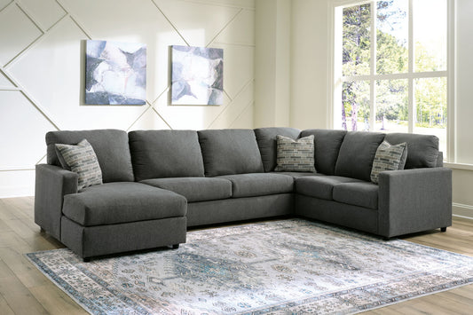 Edenfield - Charcoal - Left Arm Facing Corner Chaise 3 Pc Sectional