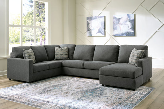 Edenfield - Charcoal - Right Arm Facing Corner Chaise 3 Pc Sectional