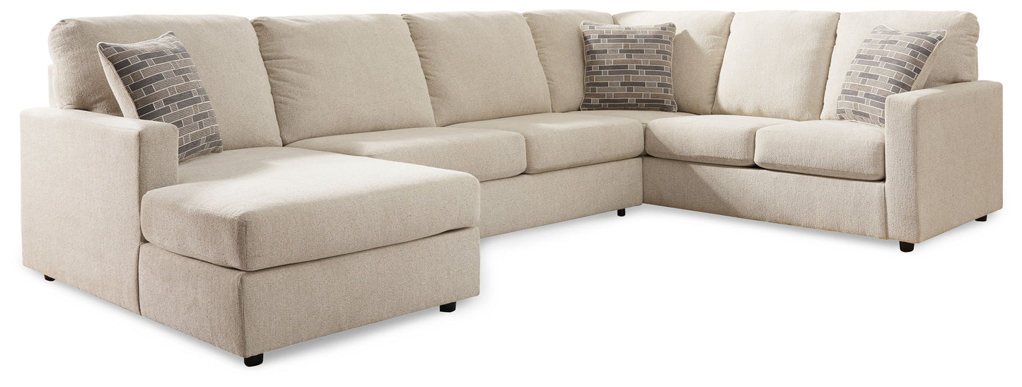 Edenfield - Linen - Left Arm Facing Corner Chaise 3 Pc Sectional