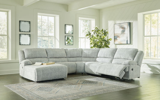 Mcclelland - Gray - Left Arm Facing Press Back Chaise 5 Pc Sectional