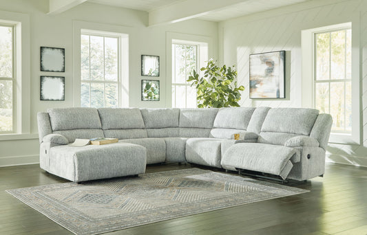 Mcclelland - Gray - Left Arm Facing Press Back Chaise 6 Pc Sectional